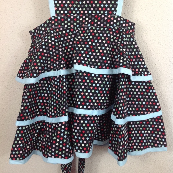 Polka Dot Print Ruffled Hem Custom Apron - Picture 4 of 5